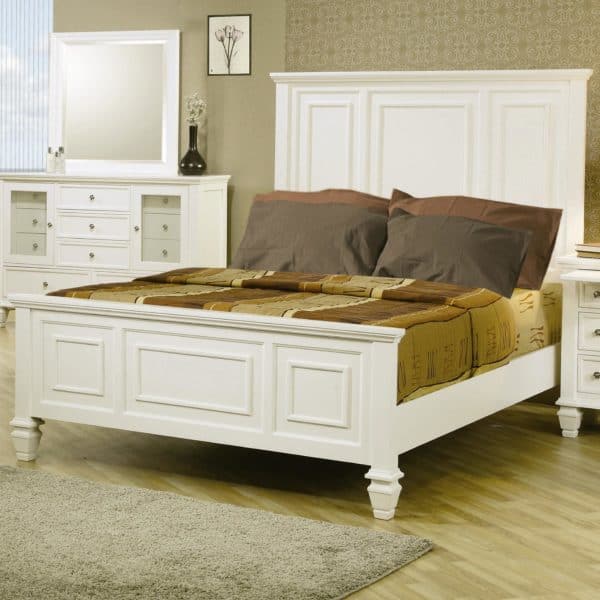 Sandy Beach (White) California King Size Bed