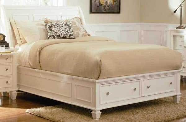 Sandy Beach (White) Queen Size Storage Bed