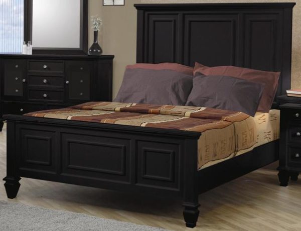 Sandy Beach (Black) Queen Size Bed