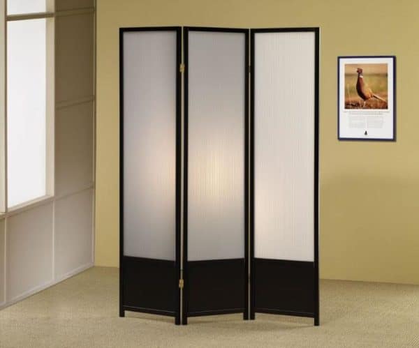 Translucent Insert Black Room Divider