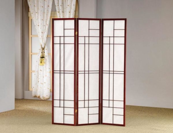 Cherry Finish Folding Screen