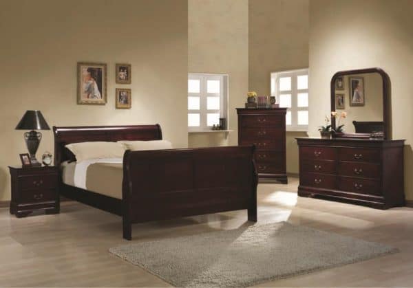 Twin Size Cherry Louis Philippe 5 Piece Set