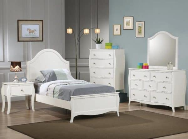 Dominique Twin Bed, Dresser, Mirror, & Nightstand Set