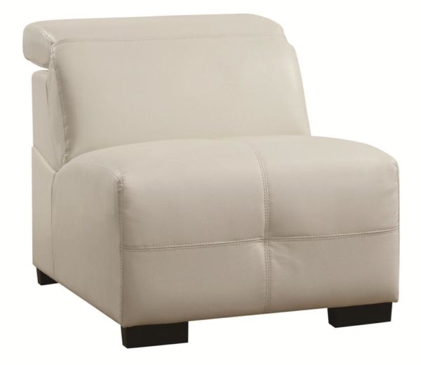 Darby Contemporary Armless Chair with Adjustable Headrest