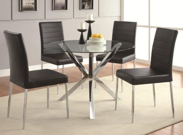 Vance Black Contemporary Dining Set