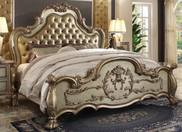 Dresden Gold Patina King Size Bed