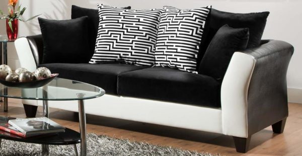 Implosion Black & White Sofa