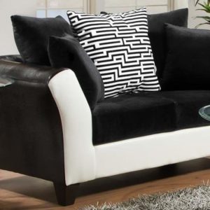 Implosion Black & White Love Seat