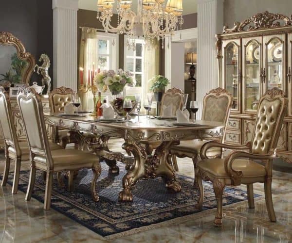 Dresden Gold Patina 7 Pc Dining Room Set