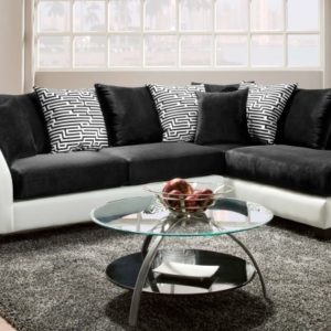 Implosion Black & White Sectional