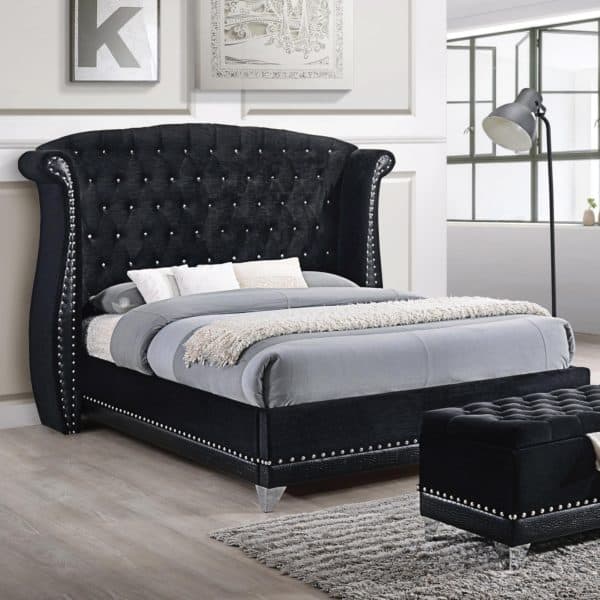Barzini Glamorous Upholstered California King Bed