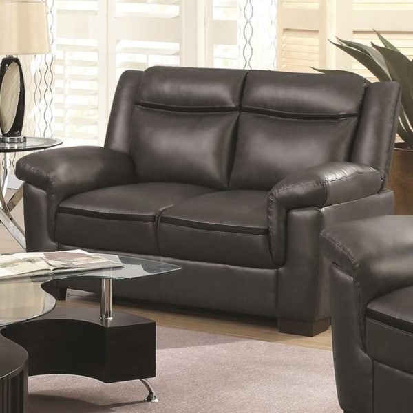 Arabella Grey Contemporary  Love Seat