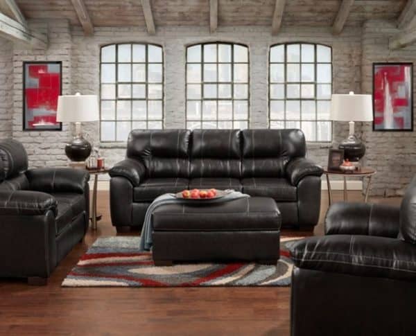 Austin Black Sofa & Love Seat