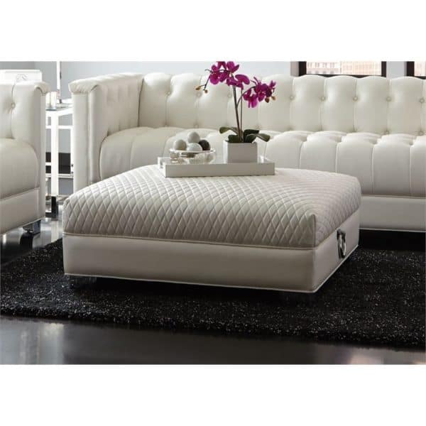 Chaviano Large Ottoman With Quilted Top