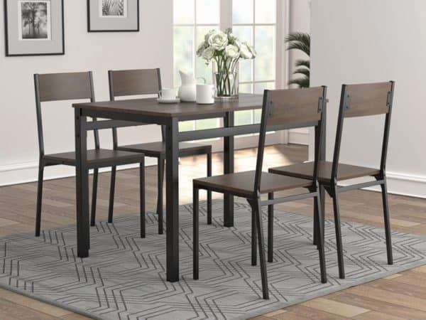 Ark Brown 5-Piece Dining Room Set