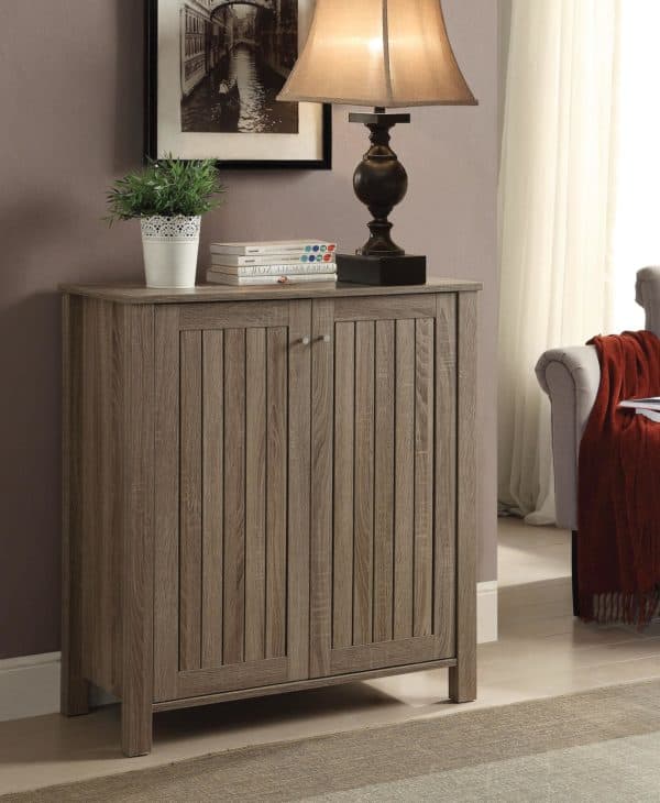 Weathered Gray Shoe Cabinet/ Accent Cabinet