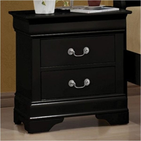 Black Louis Philippe Nightstand