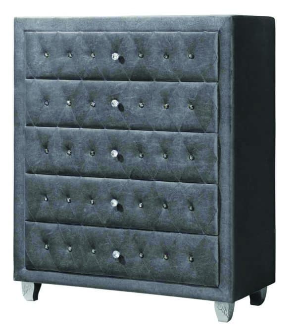 Deanna Upholstered Five Drawers Chest - Image 2