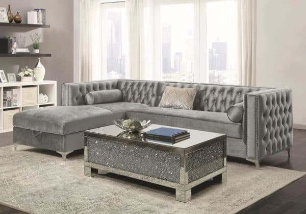 Bellaire Silver Storage Sectional