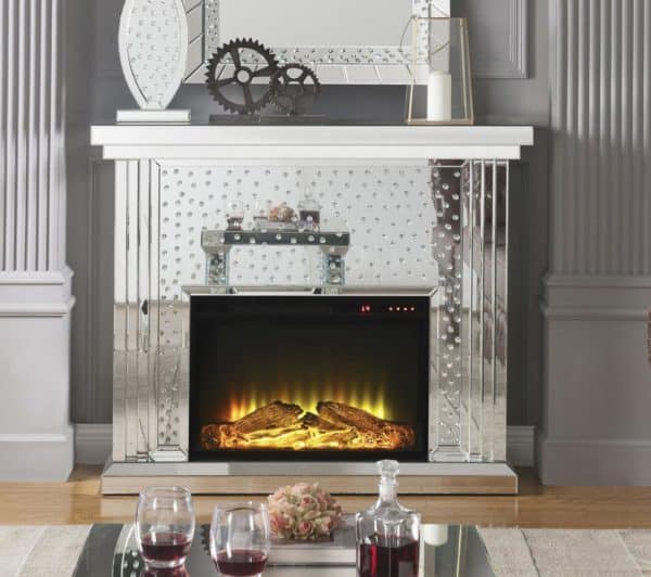 Nysa Faux Crystal Fireplace