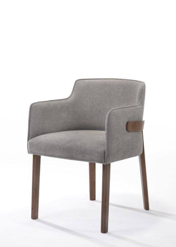 Modrest Jordan Modern Walnut & Grey Dining Set - Image 3