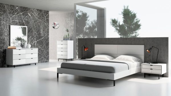 Nova Domus Valencia Contemporary Queen White Bedroom Set