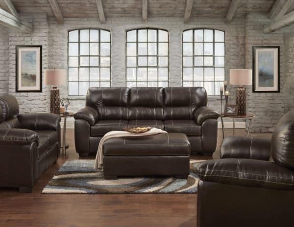 Austin Collection Chocolate Sofa and Love Seat