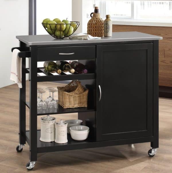 Kitchen Cart w/Stainless Top