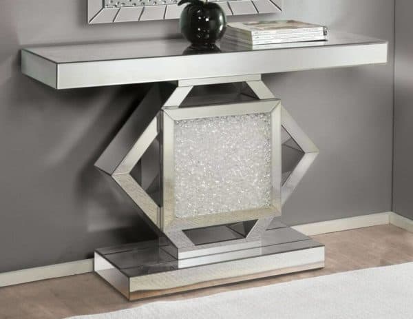 Nowles Mirrored Rectangular Console Table