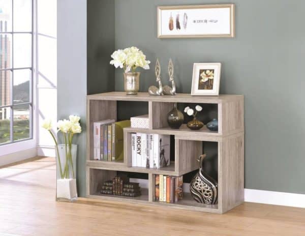 Gray Driftwood Multi-use Bookcase/ Tv Stand - Image 3