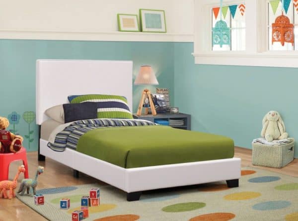 Mauve White Twin Platform Bed