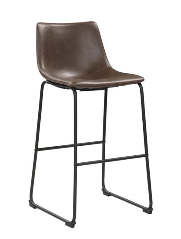 2 Two-Tone Leatherette Bar Stools