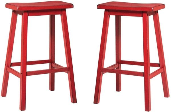 2 Gaucho Red Bar Stools