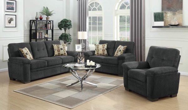 Fairbairn Charcoal Living Room Set