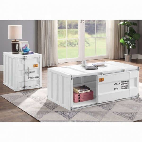 Cargo White Coffee and End Tables