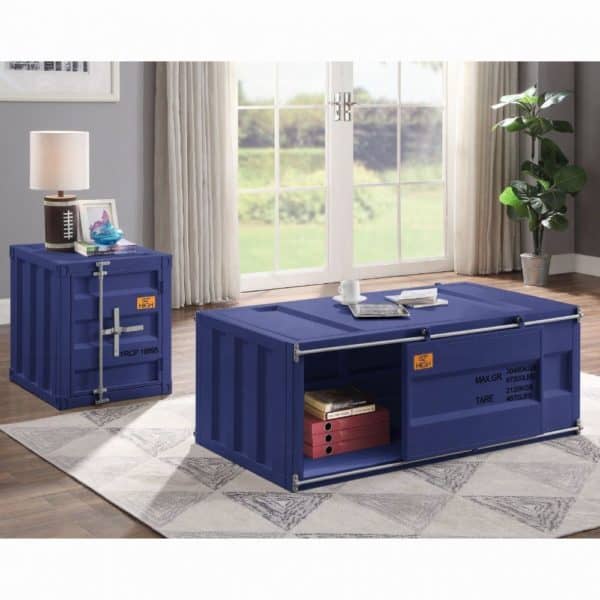 Cargo Blue Coffee Table and End Table