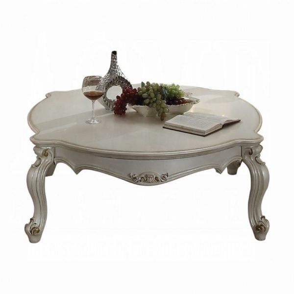 Picardy Antique Pearl Finish Round Coffee Table