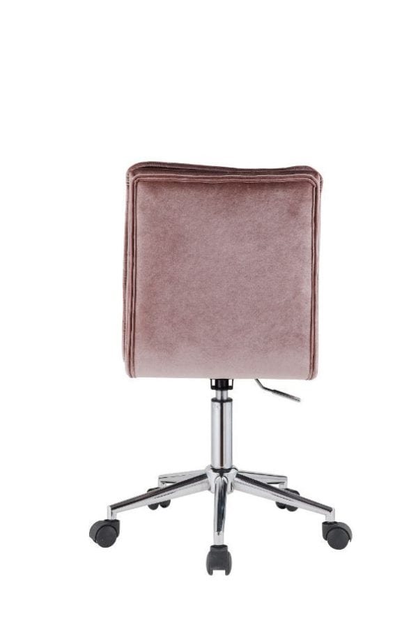 Pink Velvet Office Chair - Image 2