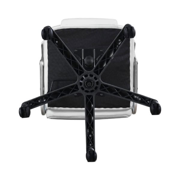 Adjustable Height Office Chair White And Silver - Image 3