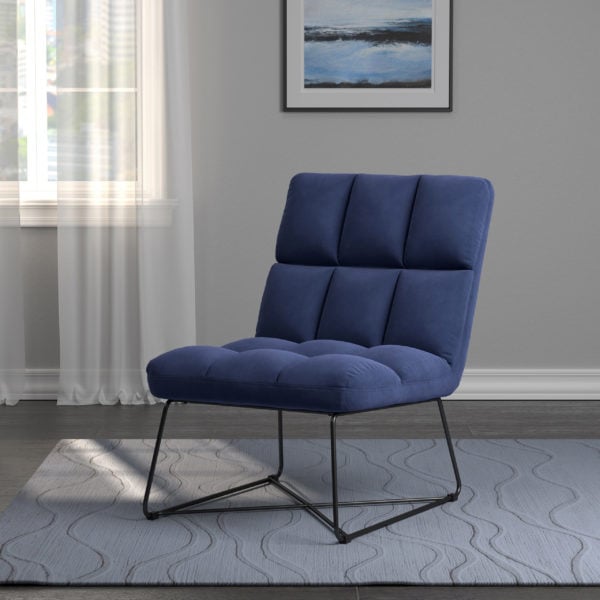 Armless Upholstered Accent Chair