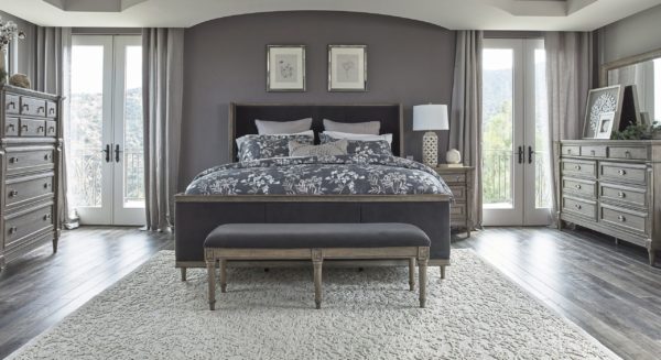 Alderwood Queen Upholstered Panel Bed