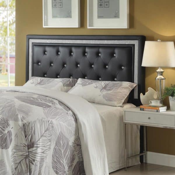 Andenne Eastern King/California King Tufted Upholstered Headboard Black