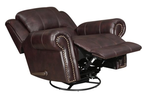 Dark Brown Swivel Rocker Recliner - Image 2