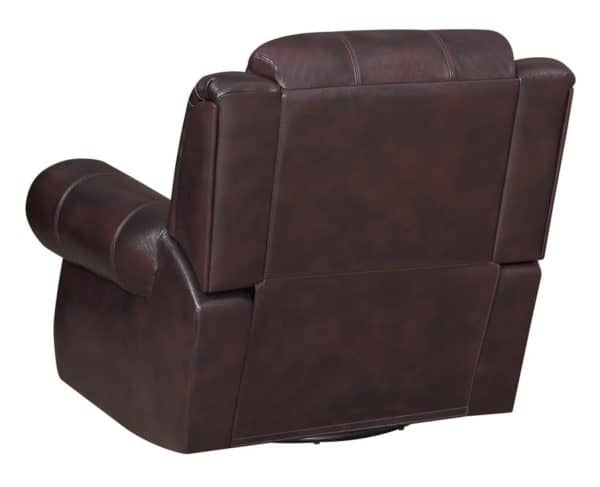 Dark Brown Swivel Rocker Recliner - Image 4