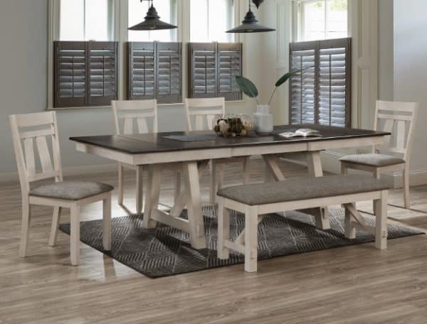 MARIBELLE Chalk/ Grey Dining Room Set