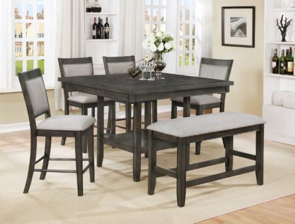 FULTON GREY COUNTER HEIGHT DINING ROOM SET