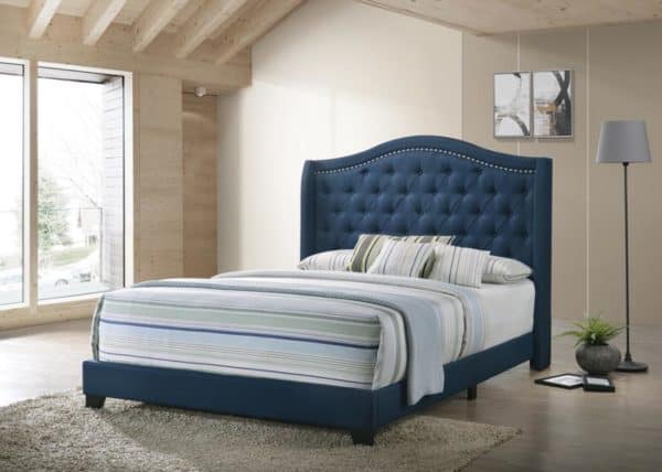 Sonoma Upholstered Blue Full Size Bed