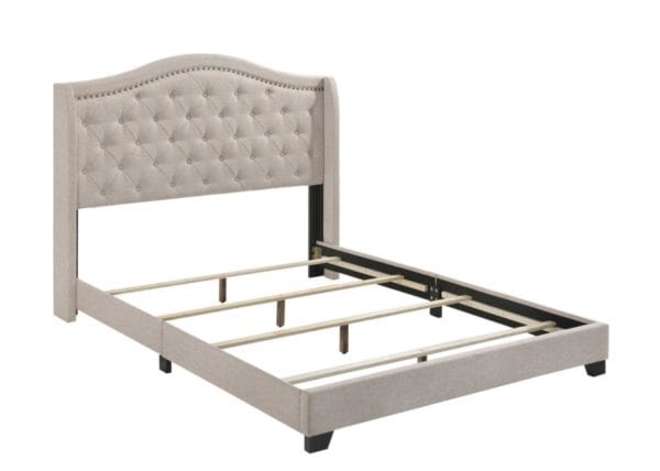 Sonoma Upholstered Beige Full Size Bed - Image 2