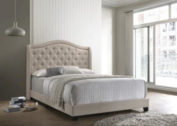 Sonoma Upholstered Beige Full Size Bed