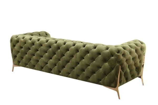 Divani Casa Sheila Modern Green Fabric Sofa Set - Image 3